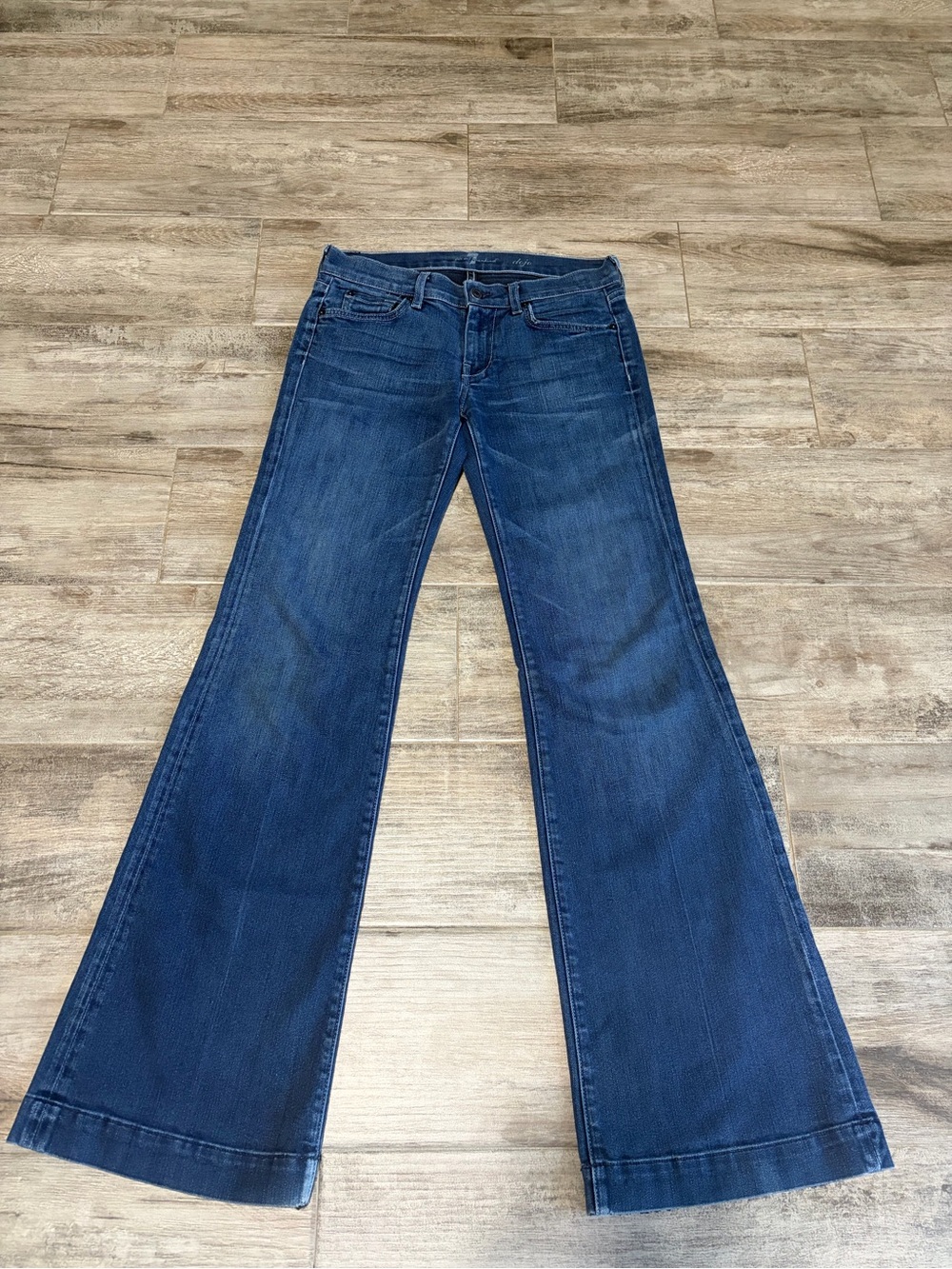 7 For All Mankind Dark Blue Flare Jeans